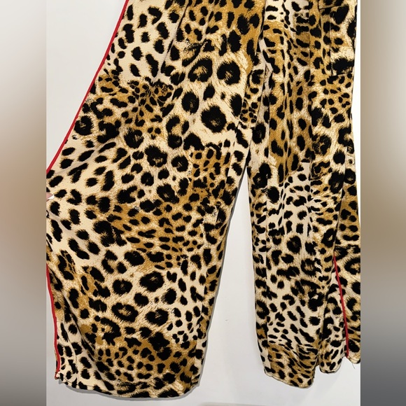TOXIK 3-  Leopard Print Wide Leg Pant Suit size Medium - Picture 16 of 16